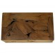 Sonata Маса за кафе, 90x50x35 см, естествена тикова дървесина, кафява -