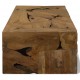 Sonata Маса за кафе, 90x50x35 см, естествена тикова дървесина, кафява -