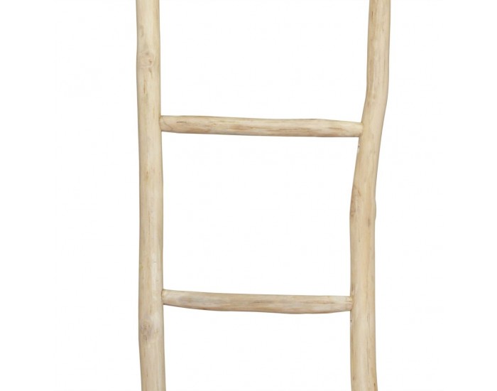 Sonata Стълба за кърпи, 5 стъпала, тиково дърво, 45x150 cм, натурална -