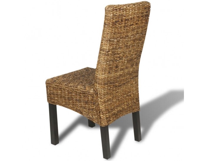 Sonata Трапезни столове, 4 броя, от абака, кафяви -