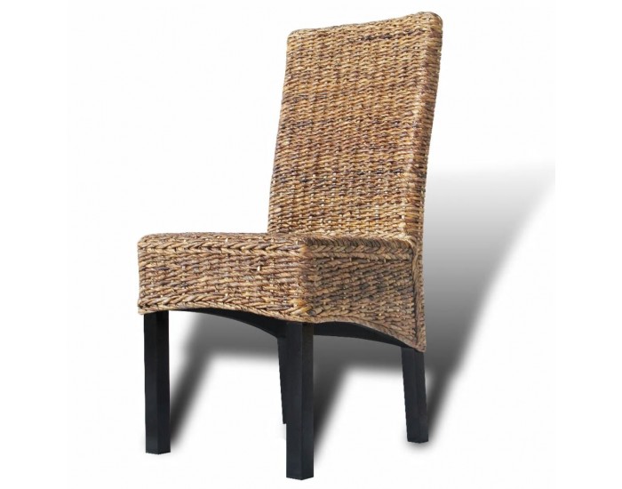 Sonata Трапезни столове, 4 броя, от абака, кафяви -