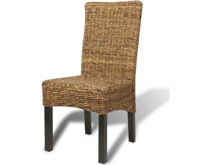 Sonata Трапезни столове, 6 броя, от абака, кафяви -