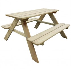 Sonata Детска маса за пикник, 89 x 89,6 x 50,8 см, FSC борово дърво - Градински маси