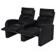 Sonata Комплект LED реклайнери 2 + 3 седалки, изкуствена кожа, черно -