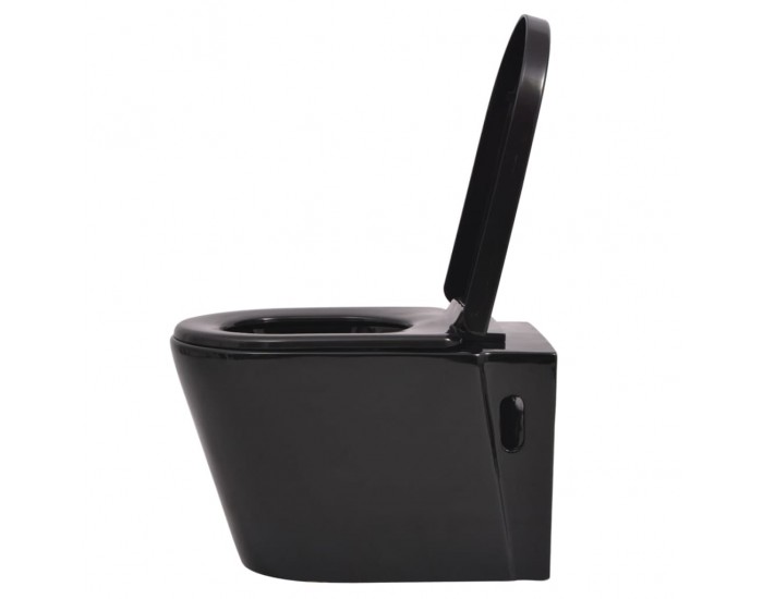 Sonata Окачена тоалетна чиния, със скрито казанче, керамична, черна -