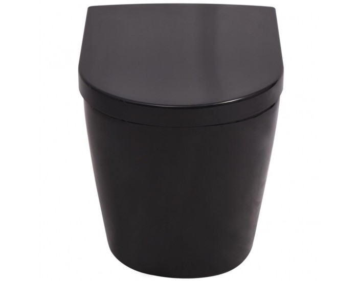 Sonata Окачена тоалетна чиния, със скрито казанче, керамична, черна -