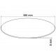 Sonata Темпериран стъклен плот за кръгла маса, 300 мм -