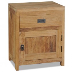 Sonata Нощно шкафче, тиково дърво масив, 40x30x50 см - Нощни шкафчета