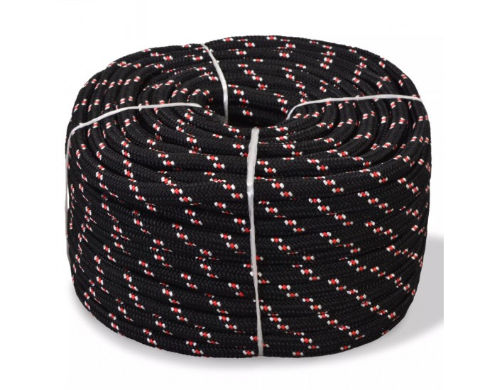 Sonata Морско въже, полипропилен, 6 мм, 100 м, черно -