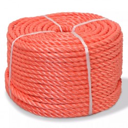 Sonata Усукано въже, полипропилен, 10 мм, 100 м, оранжево - Материали за декорация