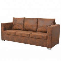 Sonata Триместен диван, 191x73x82 см, изкуствен велур - Мека мебел