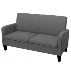 Sonata Двуместен диван, 135х65х76 см, тъмносив - Мека мебел