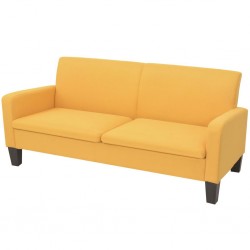 Sonata 3-местен диван, 180х65х76 см, жълт - Дивани