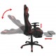 Sonata Офис рейсинг стол, накланящ се, с подложка за крака, червен -