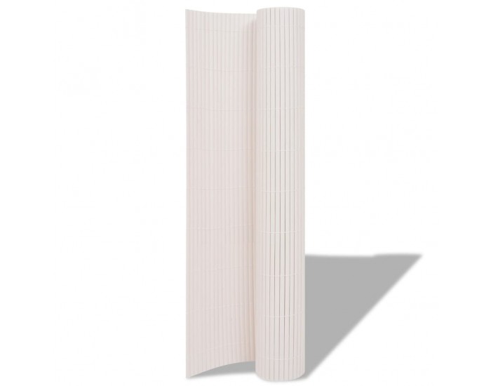 Sonata Двустранна градинска ограда, 90x300 см, бяла -