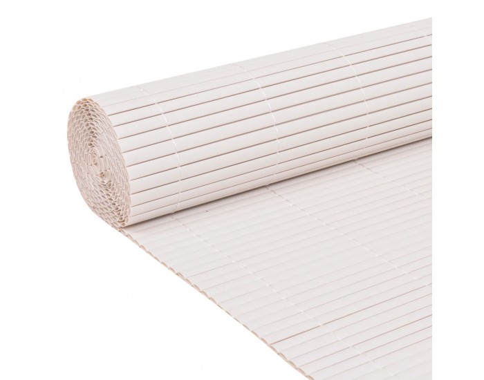 Sonata Двустранна градинска ограда, 90x300 см, бяла -