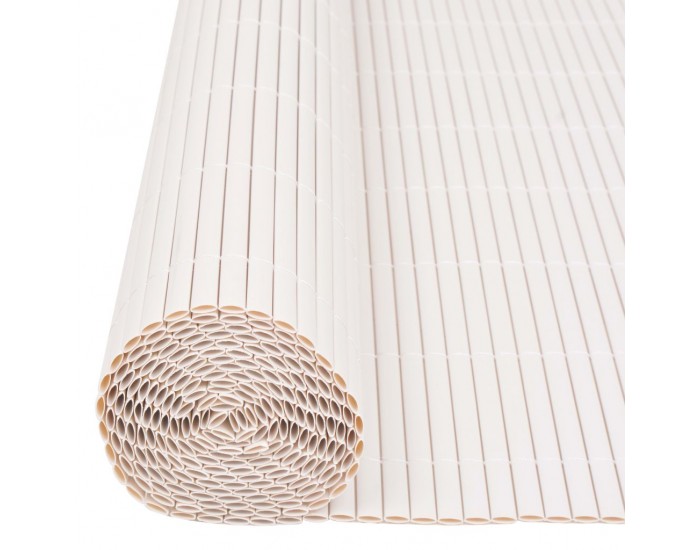 Sonata Двустранна градинска ограда, 90x300 см, бяла -