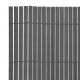 Sonata Двустранна градинска ограда, 90x300 см, сива -