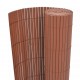 Sonata Двустранна градинска ограда, 90x500 см, кафява -