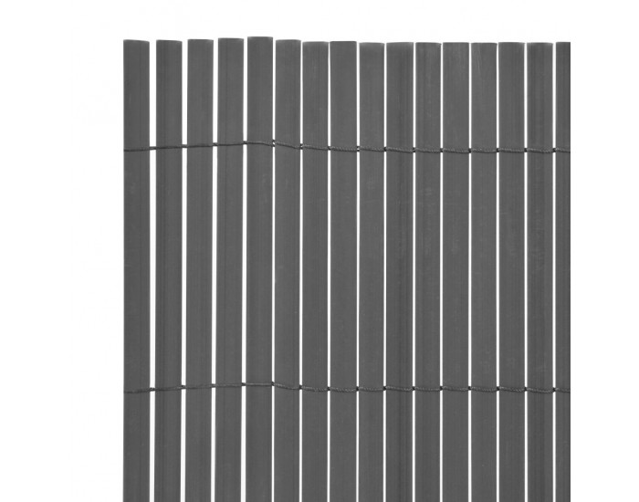 Sonata Двустранна градинска ограда, 90x500 см, сива -