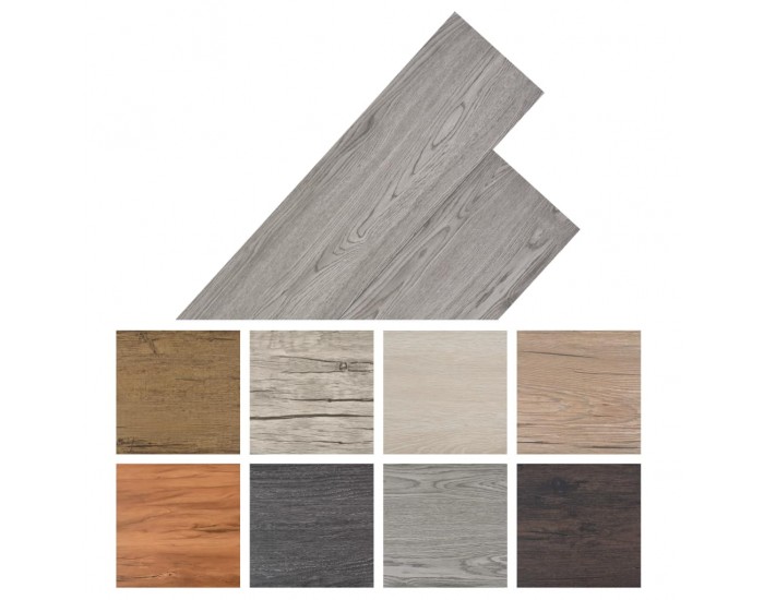 Sonata Подови дъски от PVC 5,26 м² 2 мм тъмносиви - Sonata Подови дъски от PVC 5,26 м² 2 мм тъмносиви -