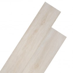 Sonata Самозалепващи подови дъски от PVC 5,02 м² 2 мм цвят бял дъб - Материали за декорация