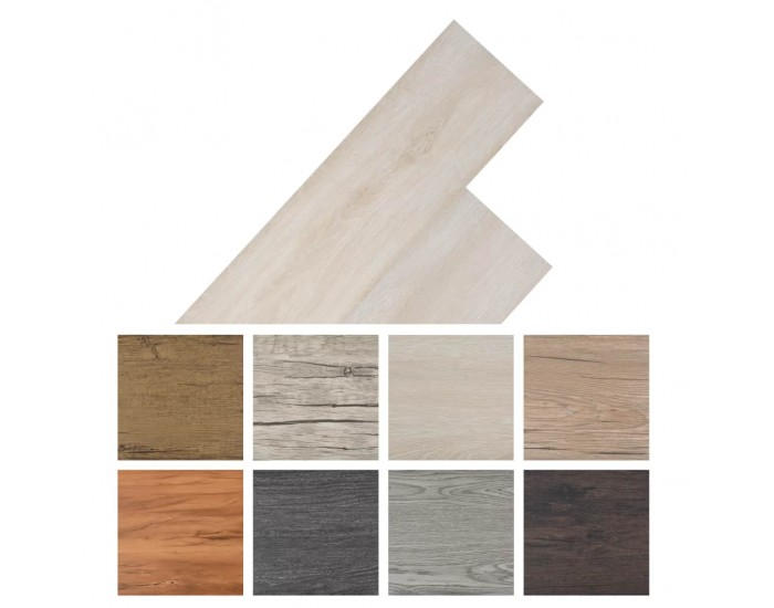 Sonata Самозалепващи подови дъски от PVC 5,02 м² 2 мм цвят бял дъб - Sonata Самозалепващи подови дъски от PVC 5,02 м² 2 мм цвят бял дъб -