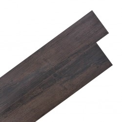 Sonata Самозалепващи подови дъски PVC 5,02 м² 2 мм тъмнокафяви - Материали за декорация