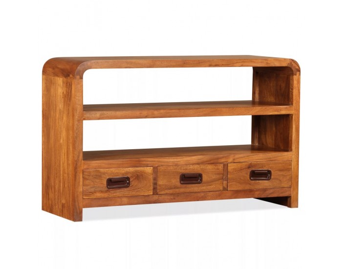 Sonata ТВ шкаф, масивна дървесина, финиш шишам, 90x30x55 cм -