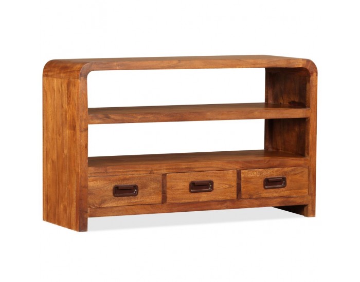 Sonata ТВ шкаф, масивна дървесина, финиш шишам, 90x30x55 cм -