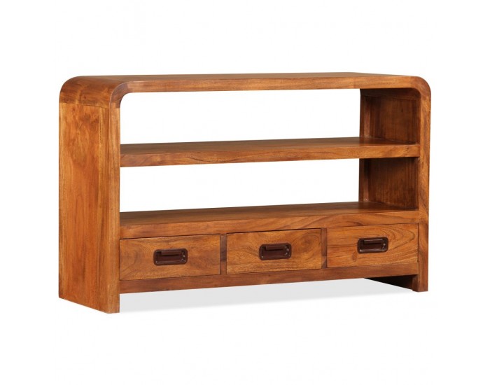 Sonata ТВ шкаф, масивна дървесина, финиш шишам, 90x30x55 cм -