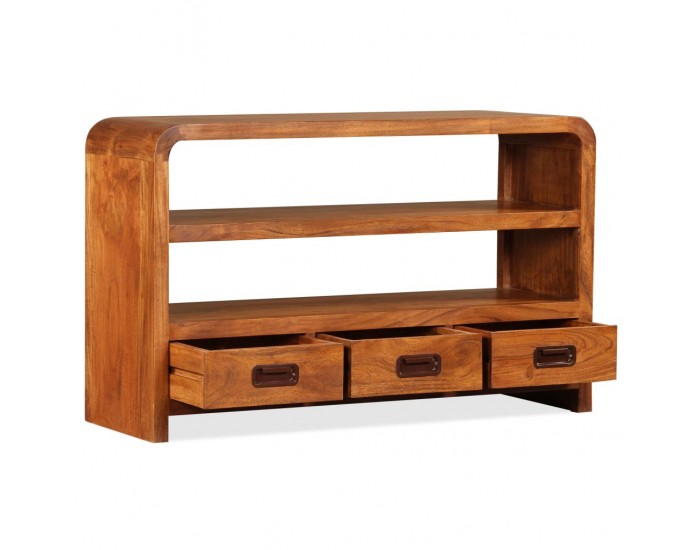 Sonata ТВ шкаф, масивна дървесина, финиш шишам, 90x30x55 cм -