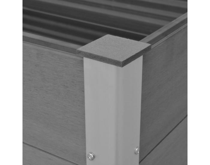 Sonata Градински плантер, WPC, 100x50x54 см, сив -