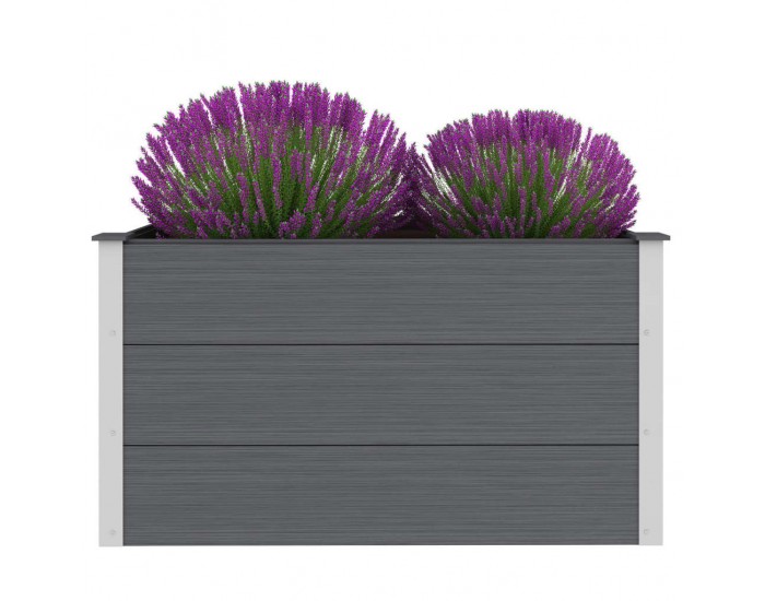 Sonata Градински плантер, WPC, 100x50x54 см, сив -