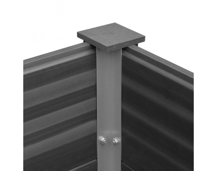 Sonata Градински плантер, WPC, 100x50x54 см, сив -