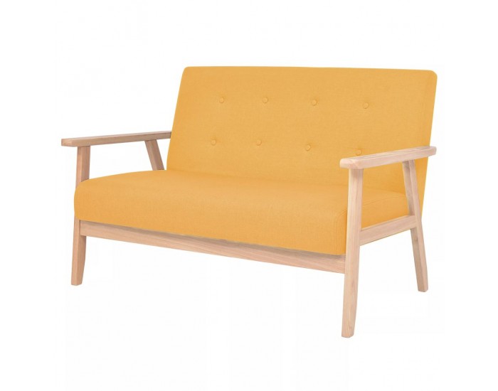 Sonata Двуместен диван, текстил, жълт -