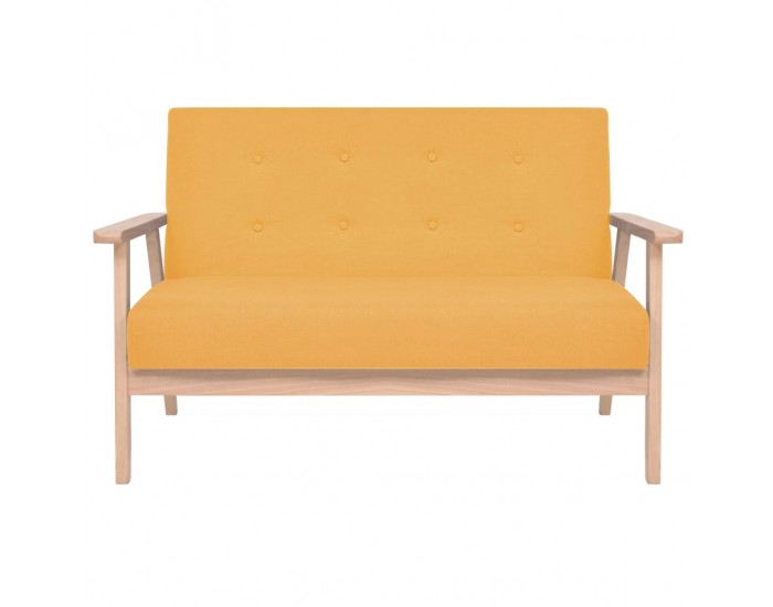 Sonata Двуместен диван, текстил, жълт -