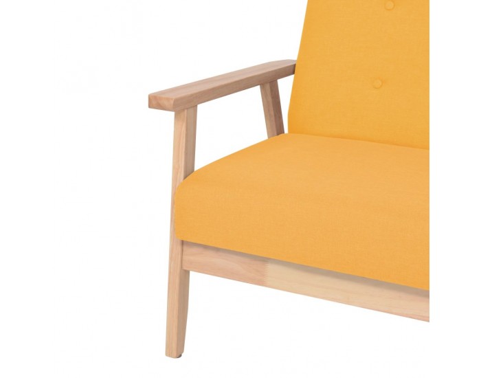 Sonata Двуместен диван, текстил, жълт -