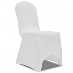 Sonata Покривни калъфи за столове, 100 бр, еластични, бели - Калъфи за мебели