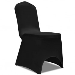 Sonata Покривни калъфи за столове, 100 бр, еластични, черни - Калъфи за мебели