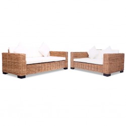 Sonata Комплект дивани, 15 части, естествен ратан - Мека мебел