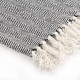 Sonata Декоративно одеяло, памук, рибена кост, 125x150 см, тъмносиньо -