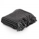 Sonata Декоративно одеяло, памук, каре, 220x250 см, черно -