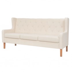 Sonata 3-местен диван от плат, кремавобял - Мека мебел