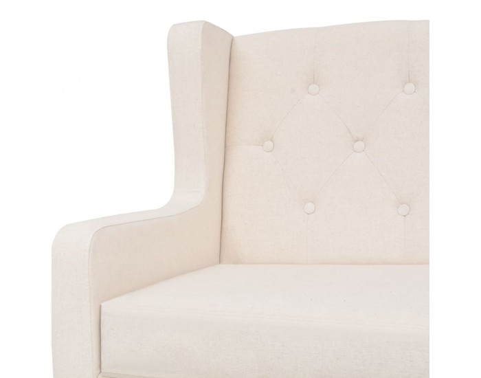 Sonata 3-местен диван от плат, кремавобял -