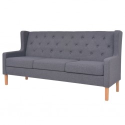 Sonata 3-местен диван, текстил, сив - Мека мебел