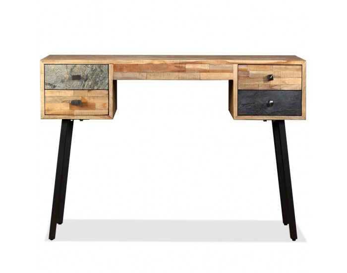 Sonata Бюро, регенерирано тиково дърво масив, 110х50х76 см - Sonata Бюро, регенерирано тиково дърво масив, 110х50х76 см -