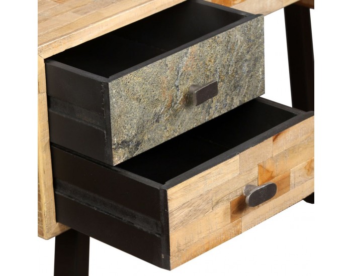 Sonata Бюро, регенерирано тиково дърво масив, 110х50х76 см - Sonata Бюро, регенерирано тиково дърво масив, 110х50х76 см -