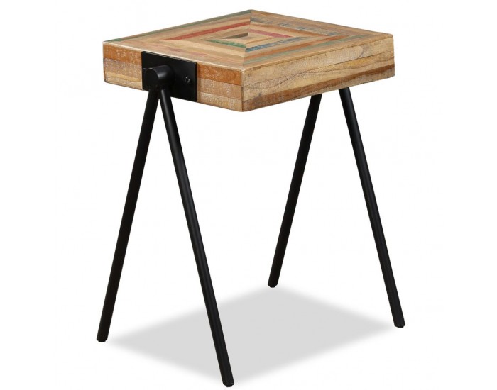 Sonata H Странична масичка, регенериран тик масив