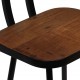 Sonata Бар столове, 4 бр, регенерирано дърво масив, тъмнокафяви -
